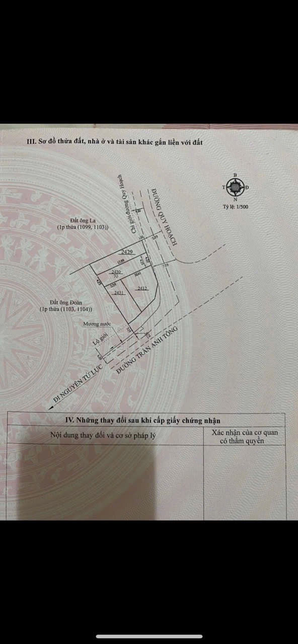 Đất mặt tiền khu quy hoạch Trần Anh Tông , ngay phía ngoài trước cổng cty Hasfam