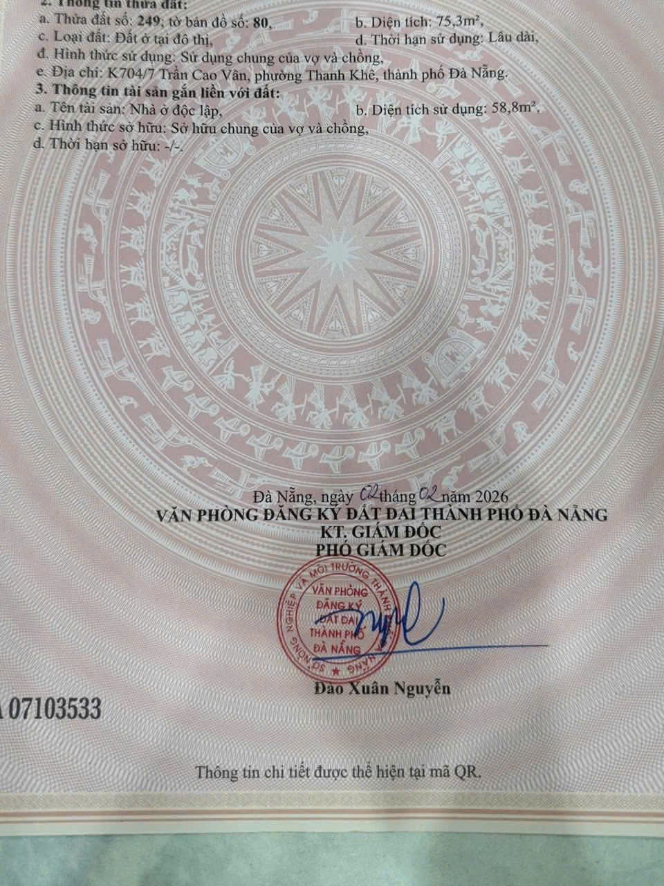 📌📌📌LÀM VIỆC TRỰC TIẾP GIÁ TỐT !!! Bán đất kiệt 7xx/7 Trần Cao Vân, Xuân Hà