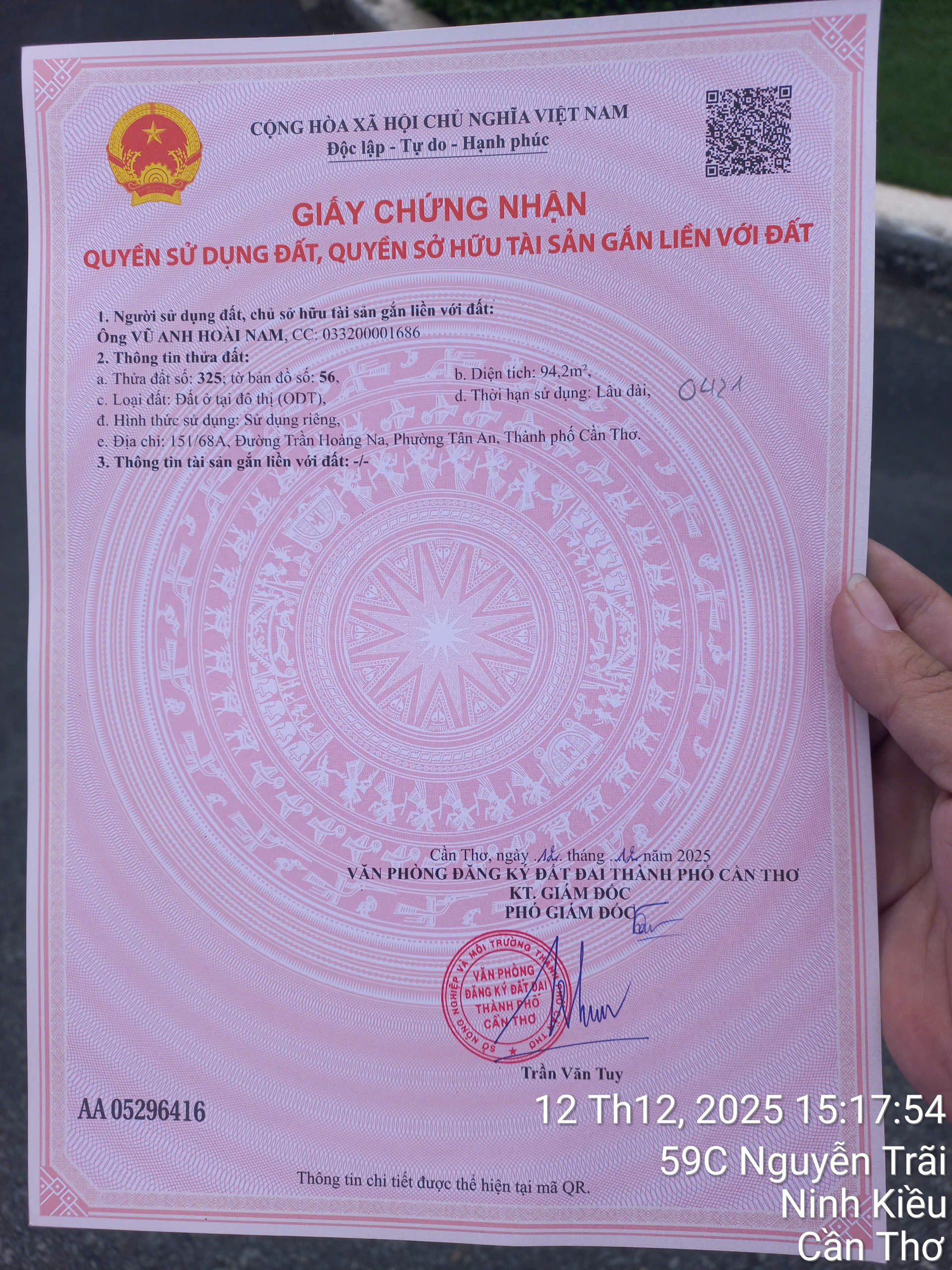 Bán nhà 94,2m² full thổ cư ngang 5,8m giá 8.2 tỷ tại Đường Trần Hoàng Na Phường Tân An