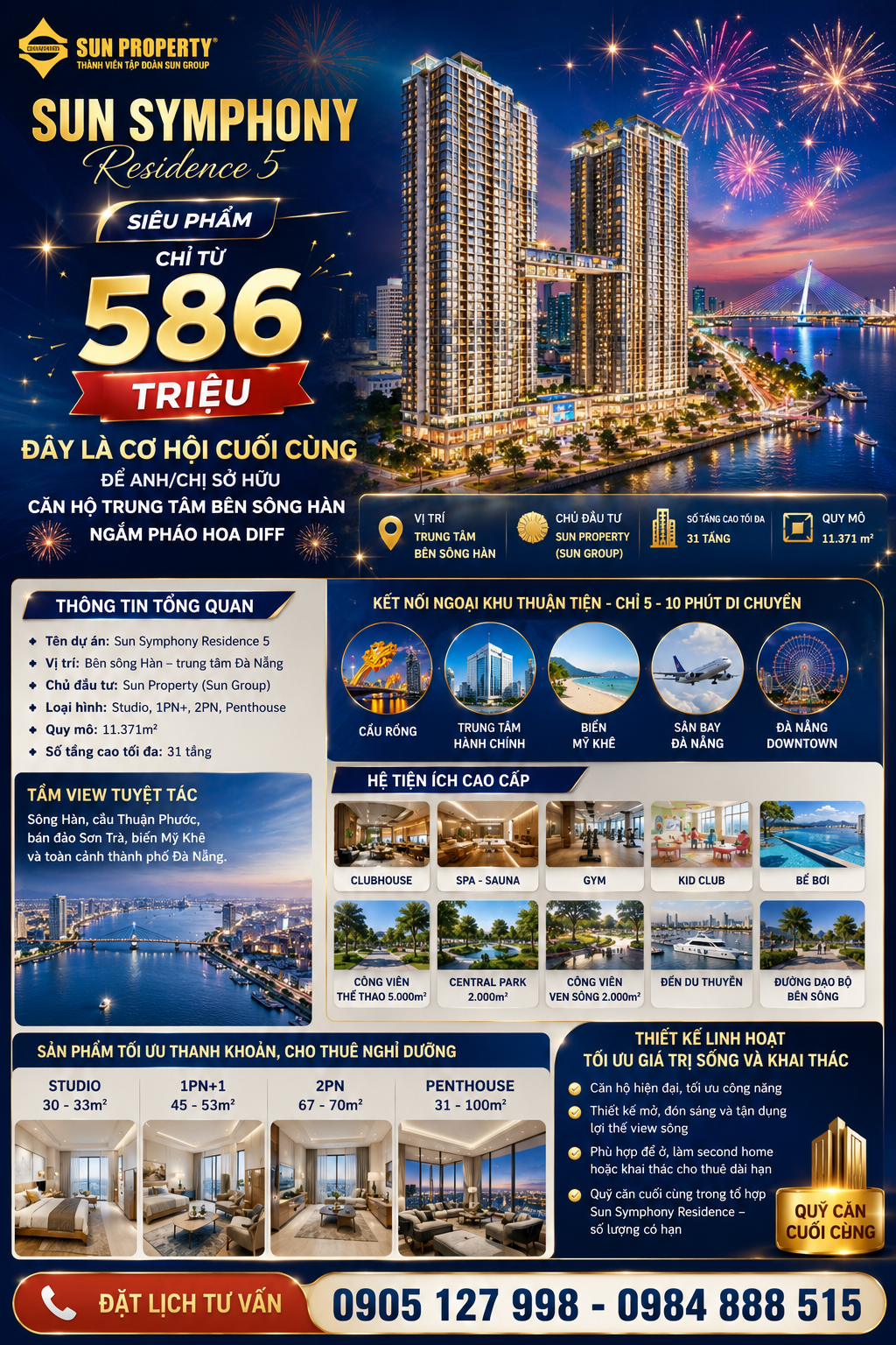 🎉 SIÊU PHẨM CĂN HỘ BÊN SÔNG HÀN – CHỈ TỪ 586 TRIỆU 🔥