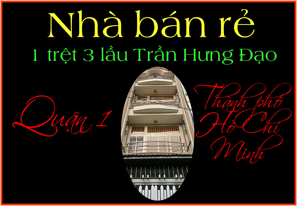 Nhà bán rẻ vị trí đẹp 3.6 x 15m 1 trệt 3 lầu Trần Hưng Đạo Q1 TP.HCM