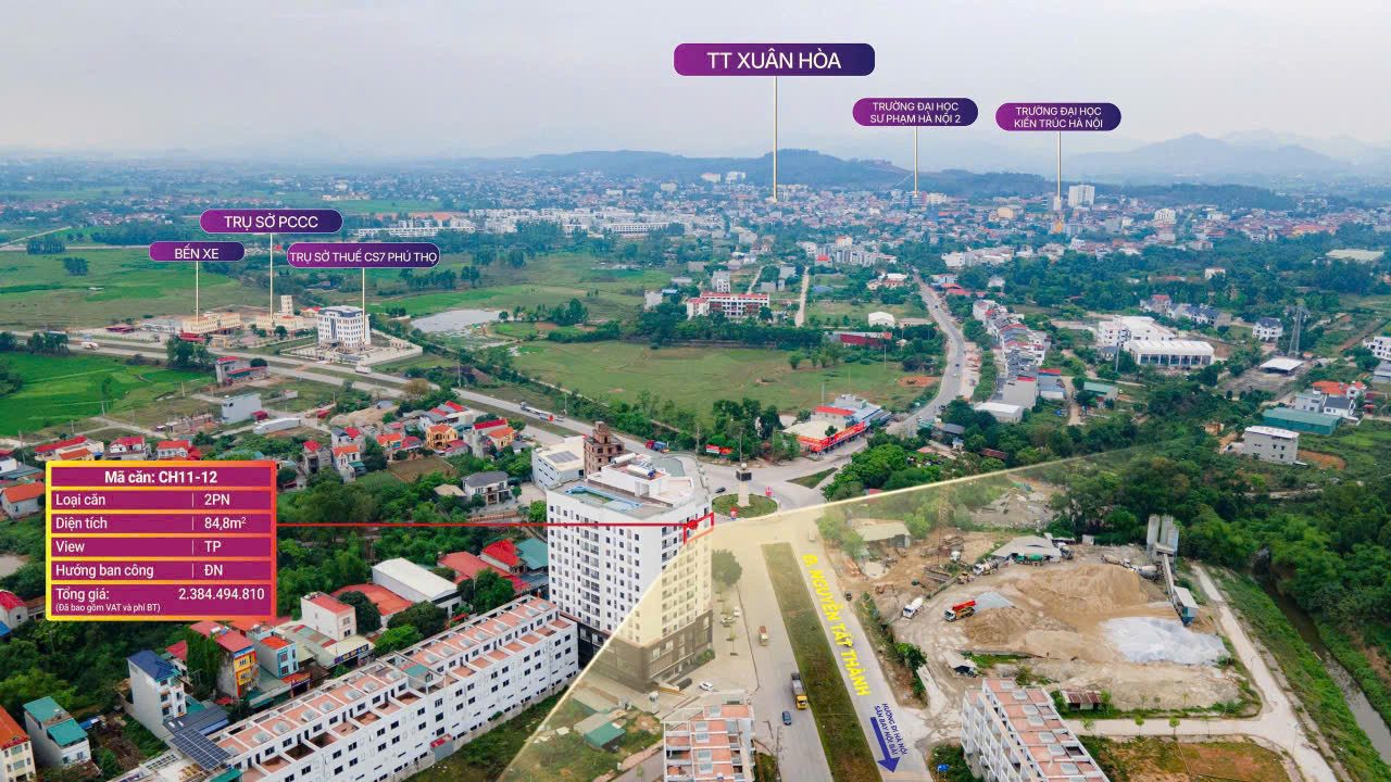 NGỌC HÀ DIAMOND RESIDENCE – CĂN HỘ 2PN GẦN ĐẠI HỌC, DỄ CHO THUÊ, DỄ THANH KHOẢN