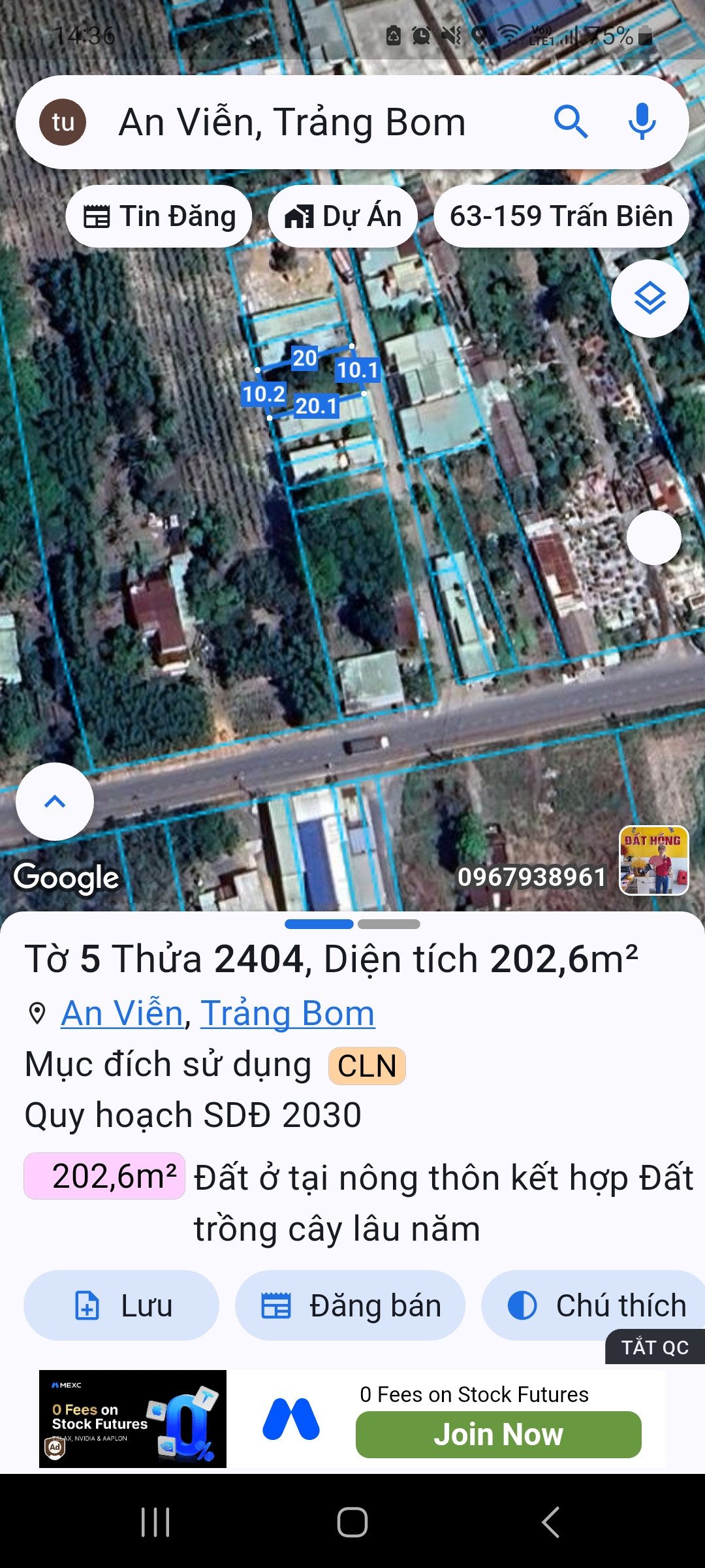 Bán Đất 200m² giá 1tỷ290tr tại Đường Trảng Bom - An Viễn Xã An Viễn Huyện Trảng Bom Đồng Nai