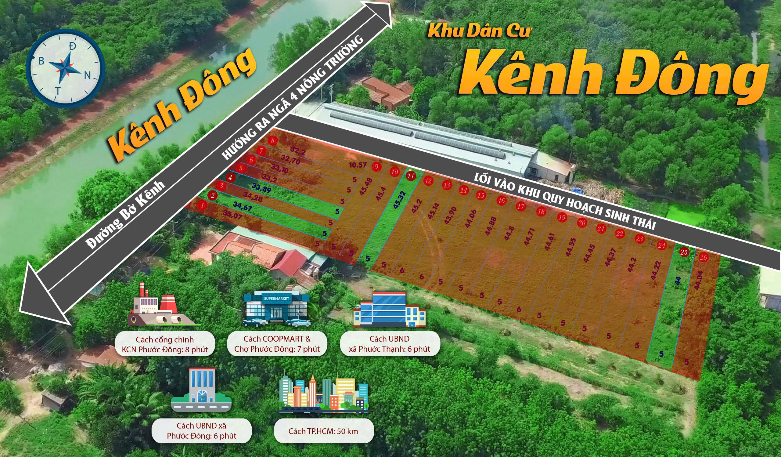 ĐẤT NỀN KÊNH ĐÔNG – PHƯỚC ĐÔNG | VỊ TRÍ HIẾM, TIỀM NĂNG RÕ RÀNG