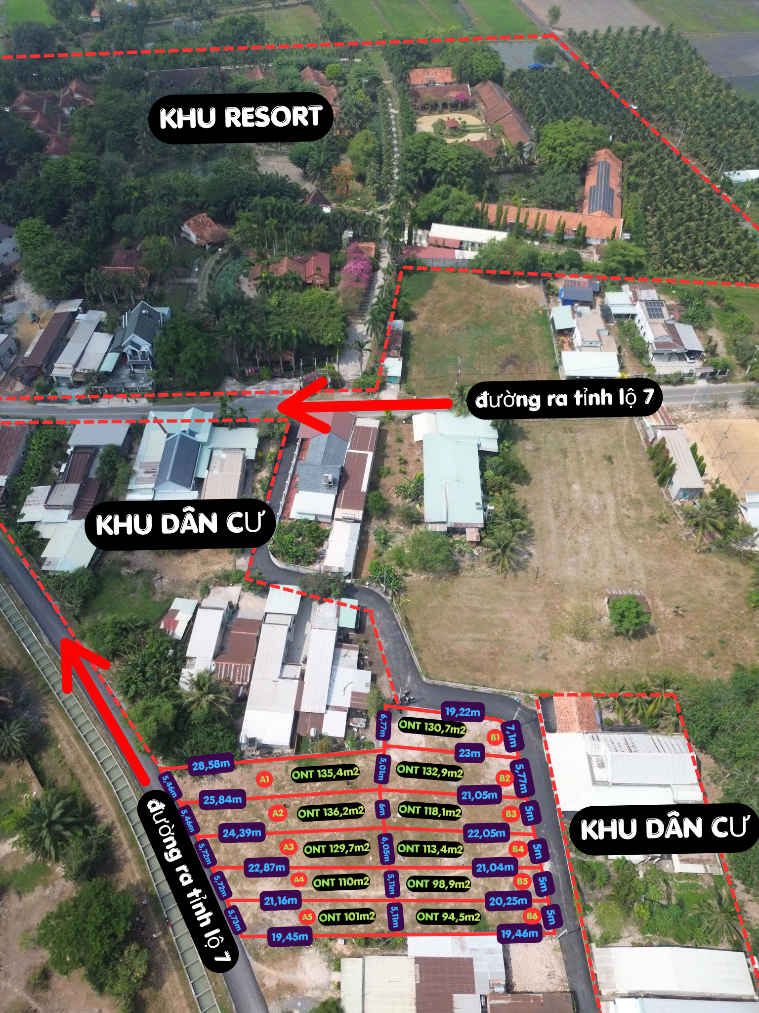 Đất Củ Chi Giá Tốt – Em mới ra vài lô SHR mặt tiền đường nhựa Trung Lập Thượng, giá từ 1 tỷ 300