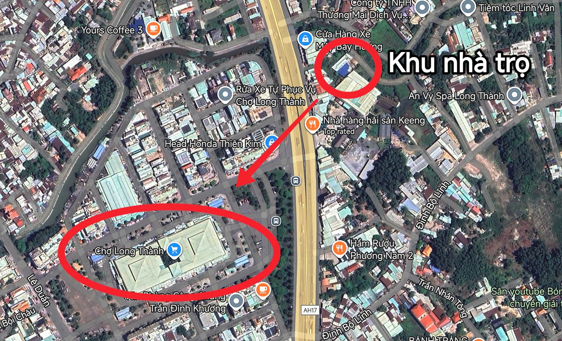 CHO THUÊ NHÀ GẦN CHỢ MỚI LONG THÀNH