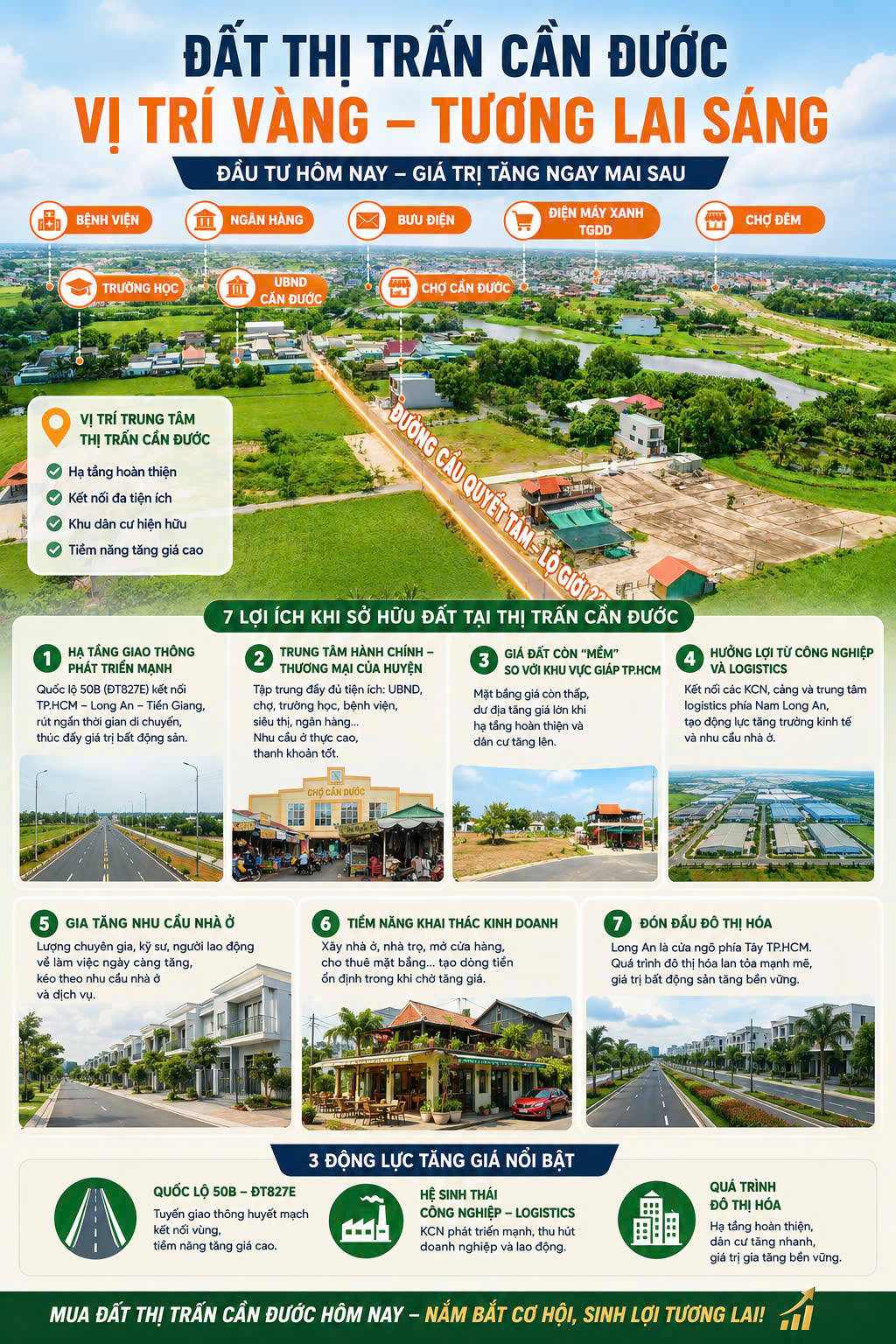 ĐẤT THỔ CƯ TRUNG TÂM CẦN ĐƯỚC – SỔ RIÊNG SẴN SÀ
