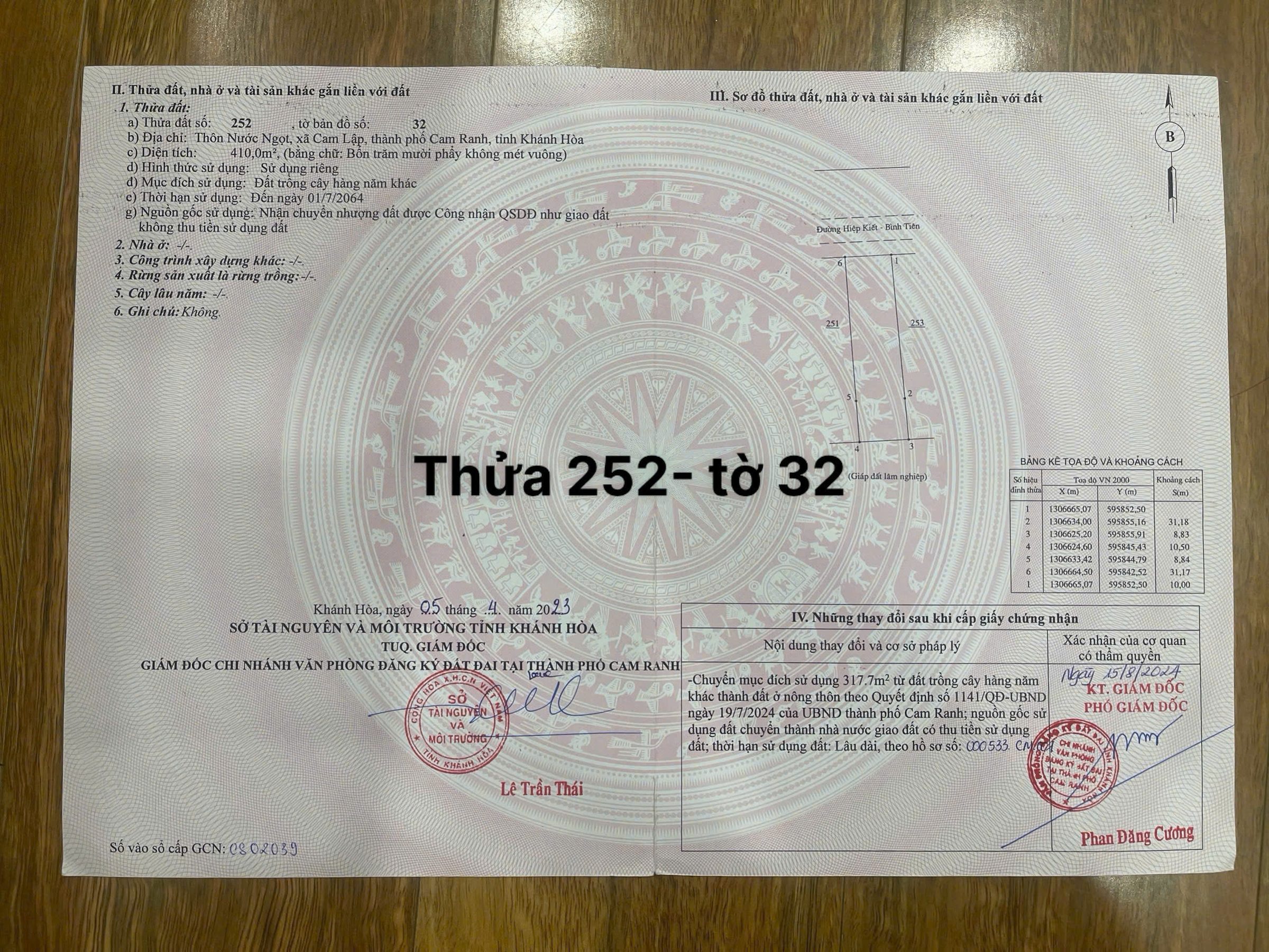 🌊 SIÊU PHẨM VIEW BIỂN – MẶT TIỀN DT702 – ĐỐI DIỆN VỊNH CAM RANH 🌊GIÁ 2TY690