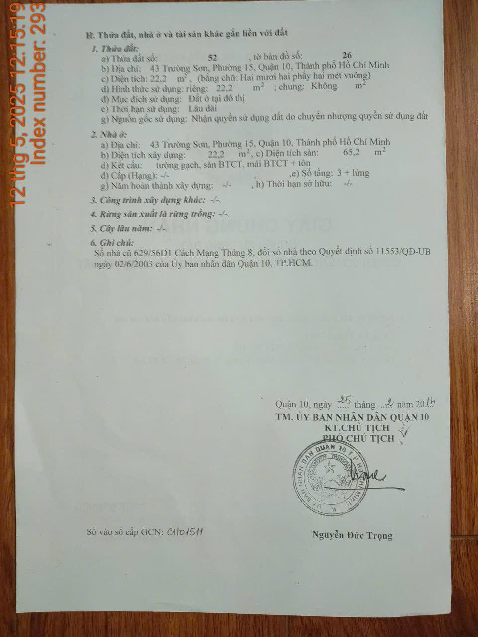 Bán nhà 43 Trường Sơn, P.14, Quận 10 – Giá 13 tỷ