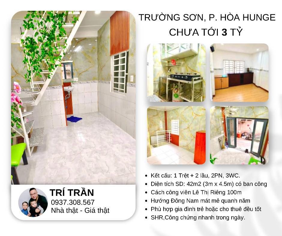 💰 CHỈ 2.75 TỶ – NHÀ MỚI ĐẸP 3 TẦNG – CÁCH CÔNG VIÊN LÊ THỊ RIÊNG 100M