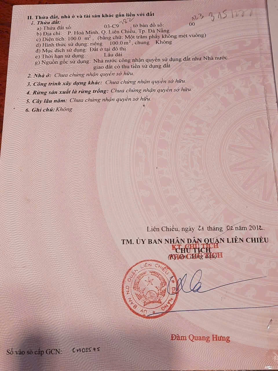 📌📌📌LÀM VIỆC TRỰC TIẾP GIÁ TỐT !!! Bán đất Tú Quỳ, Hòa Minh