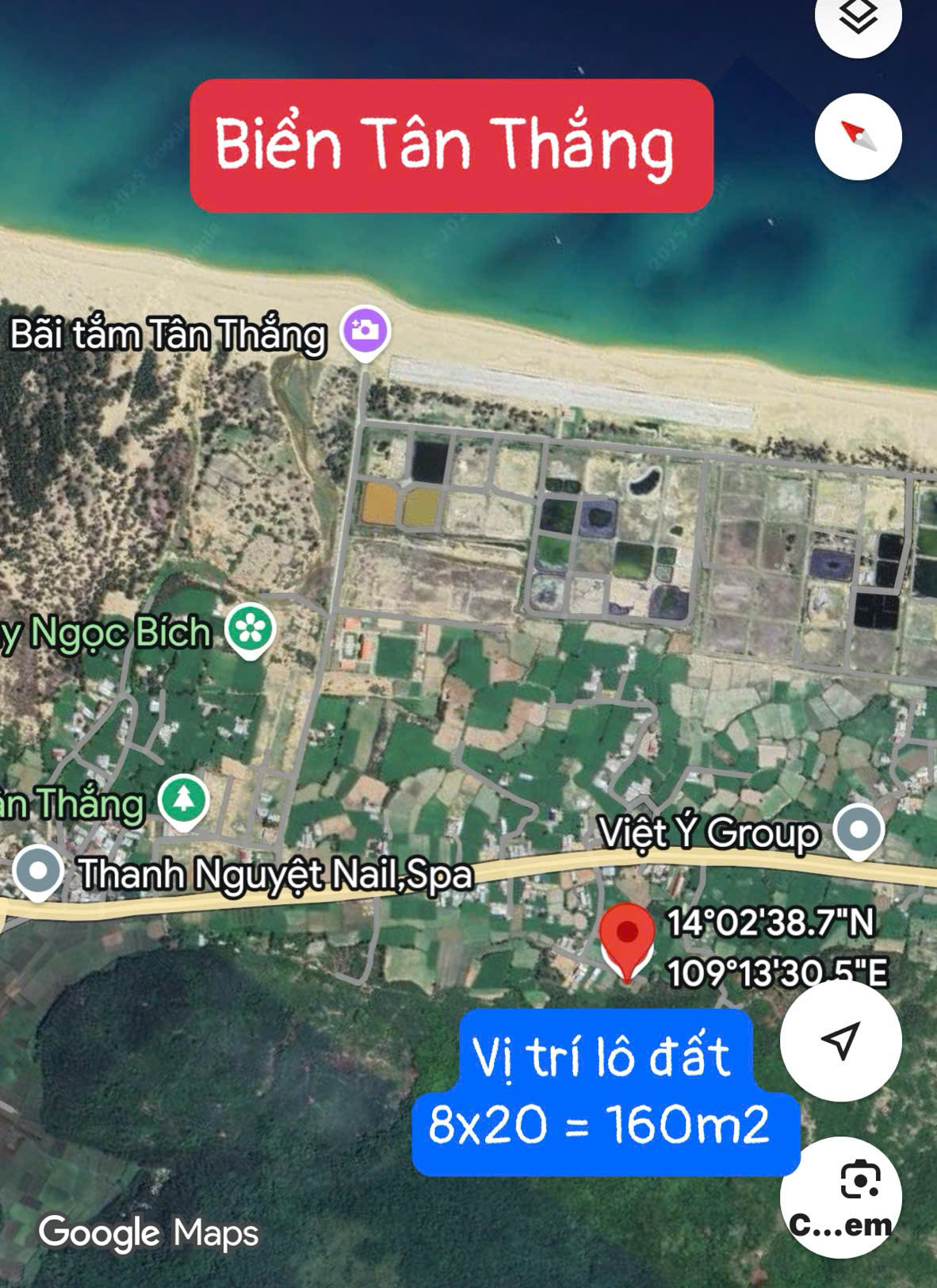 Hàng hiếm siêu phẩm lô đất biển ở Tân Thắng, Cát Tiến, diện tích 160m2 giá bán nhanh 850 triệu