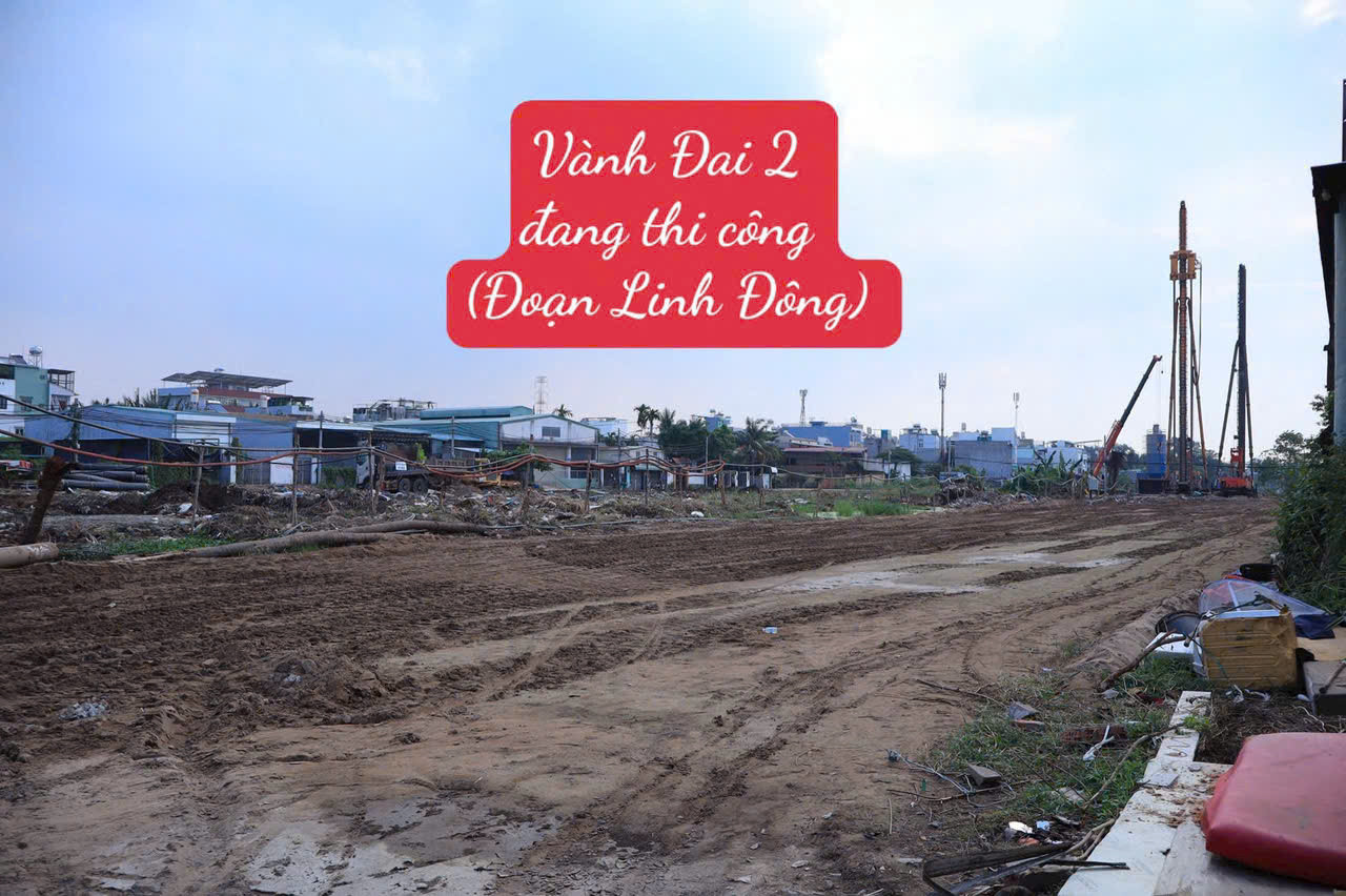 Bán gấp Lô Đất Mặt Tiền Đường Vành Đai 2 rộng 67m phường Linh Đông, giá 6,25 tỷ