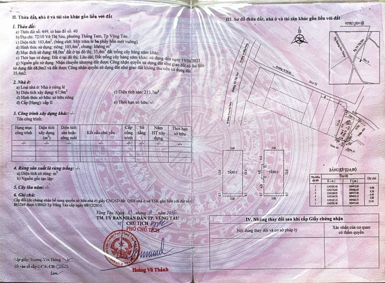 BÁN NHÀ 1 TRỆT 2 LẦU HẺM Ô TÔ VÕ THỊ SÁU, ĐÃ HOÀN CÔNG, GẦN BIỂN BÃI SAU