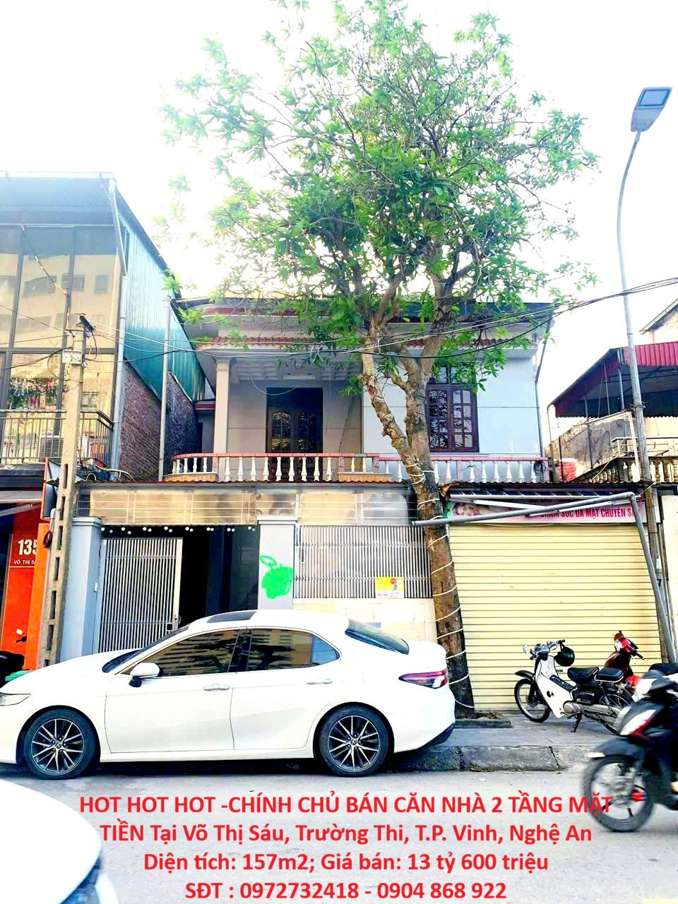 HOT HOT HOT -CHÍNH CHỦ BÁN CĂN NHÀ 2 TẦNG MẶT TIỀN Tại Võ Thị Sáu, Trường Thi, T.P. Vinh, Nghệ An