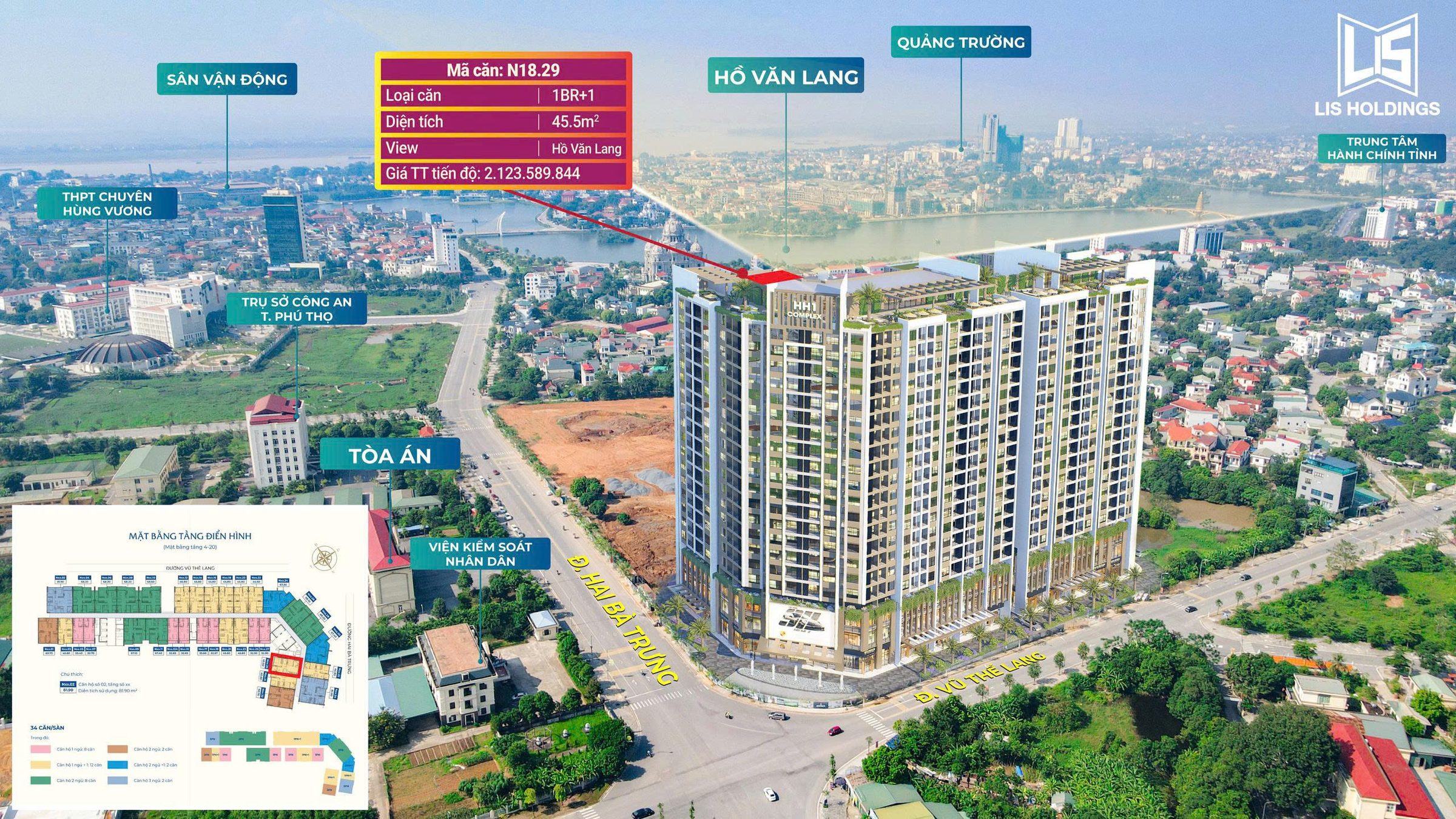 Căn góc 1PN+1 view Cầu Vàng đẹp nhất Nexus Tower – Chậm một bước là mất!