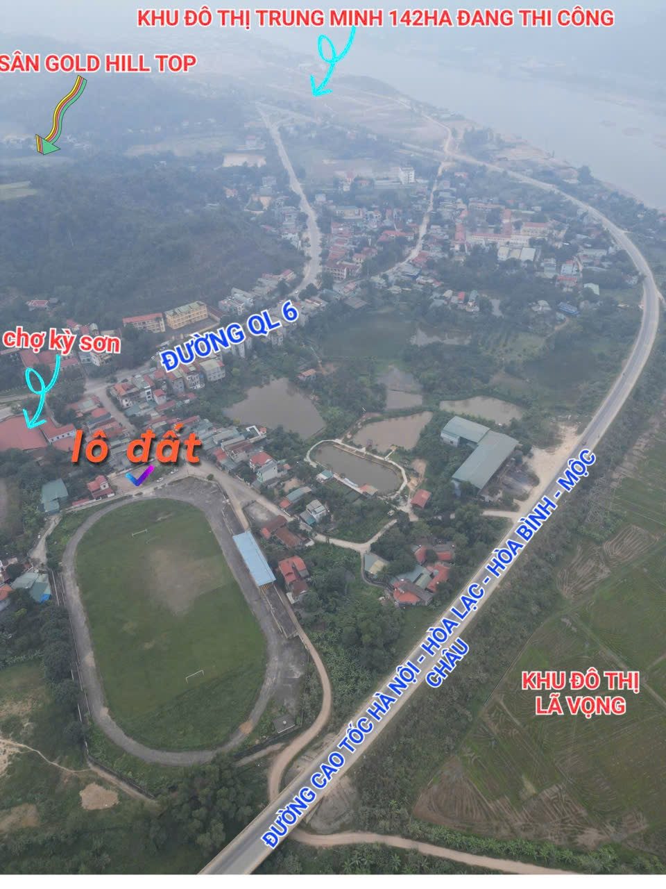 🌿 Lô Đất Full Thổ Cư Đắc Địa Nằm Ngay Trung Tâm chợ Phường Kỳ Sơn – nằm giữa QL6 và Cao Tốc Hà Nội - Hòa Bình