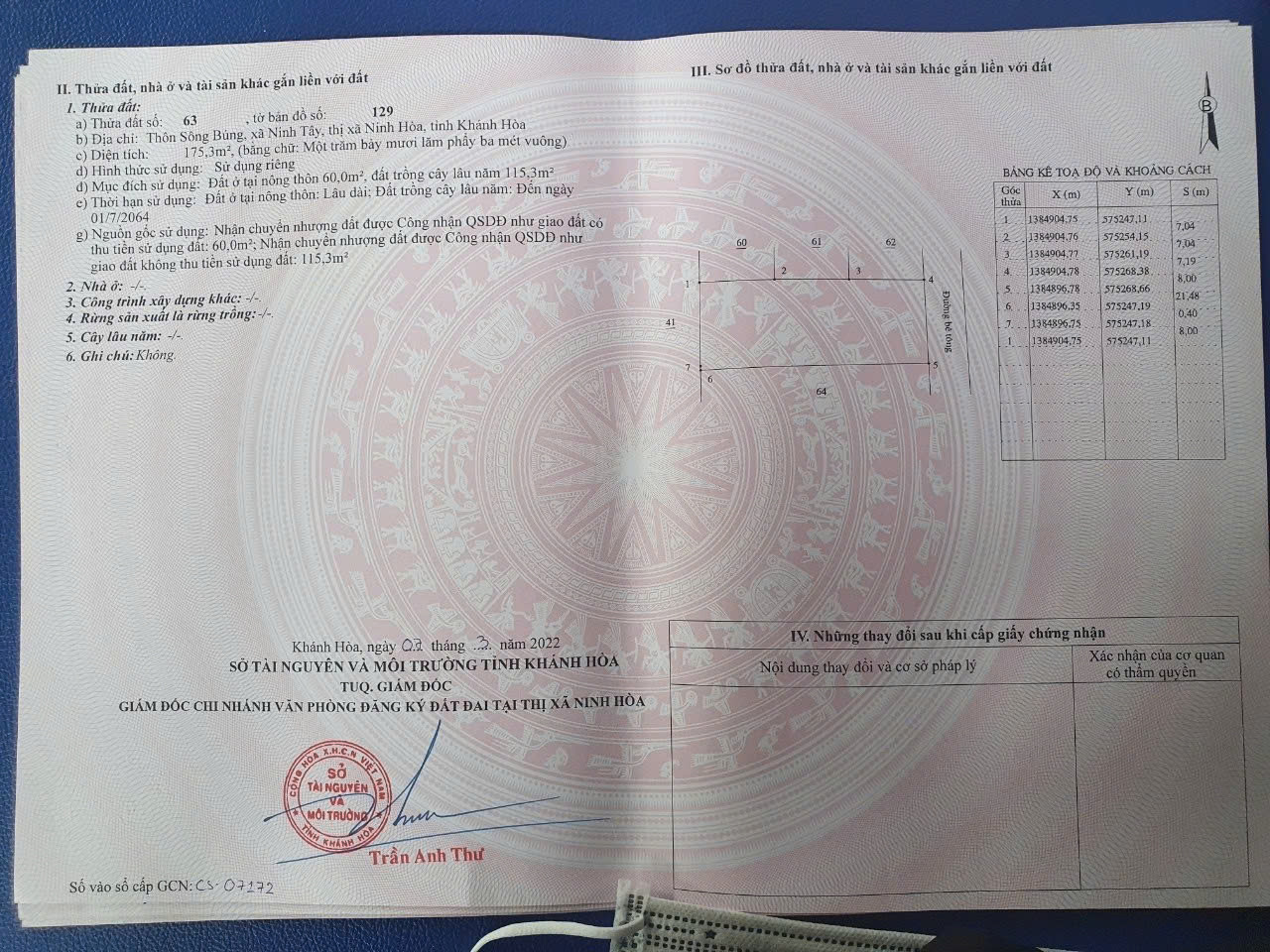 Chính chủ bán nhanh lô đất giá rẻ thôn Sông Búng, Xã Ninh Tây, Ninh Hòa,