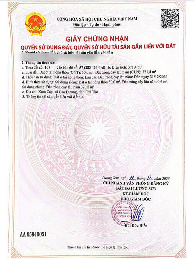 CÁCH HÀ NỘI ĐÚNG 400m MÀ CHỈ HƠN 300 triệu CÓ NGAY LÔ ĐẤT SỔ ĐỎ CẦM TAY.