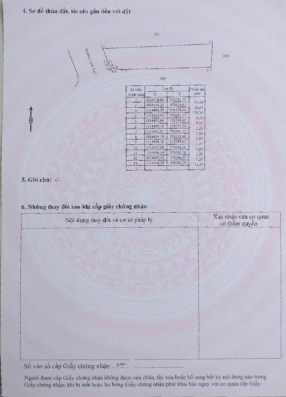 Bán đất mặt tiền cạnh góc vòng xoay lớn đường vành đai 1(Vũng Liêm).Lộ giới ngang mặt lộ 30m có vỉa hè,cống thoát nước,điện nước âm.