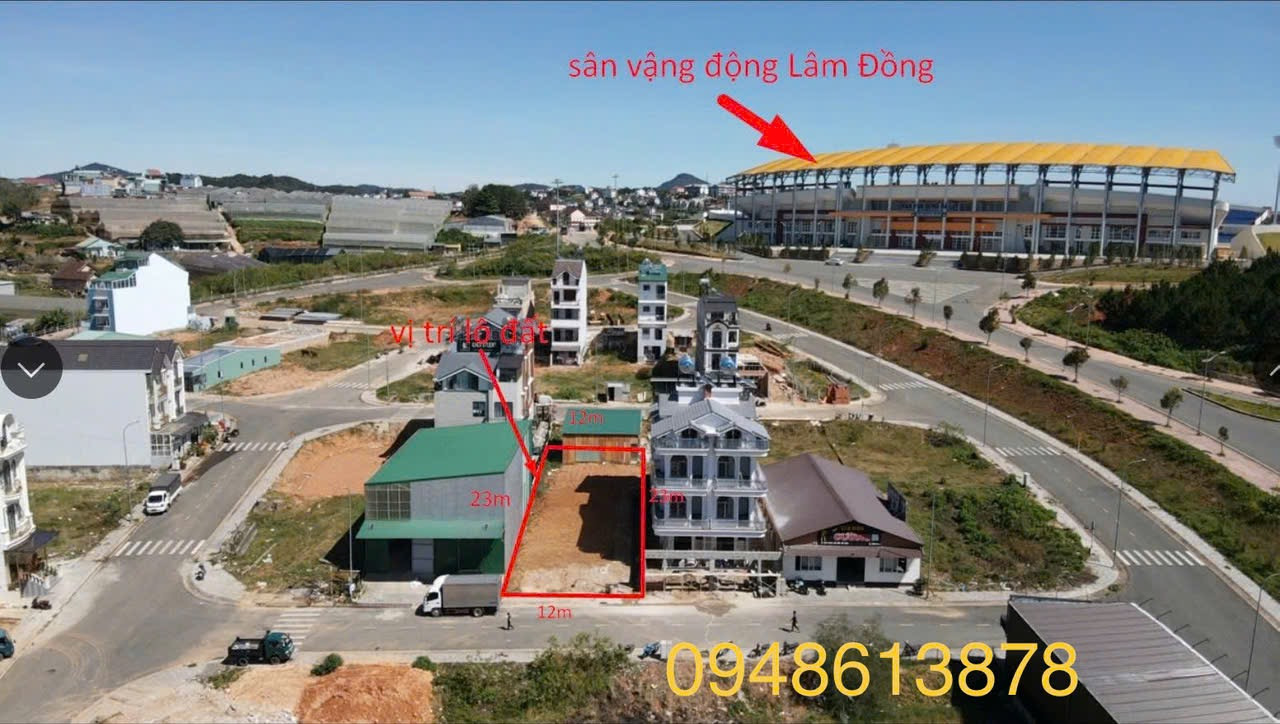 Bán lô đất biệt lập 314m - ngay sân vận động thể thao Đà Lạt- 19 tỷ- cách Hồ Xuân Hương 3km