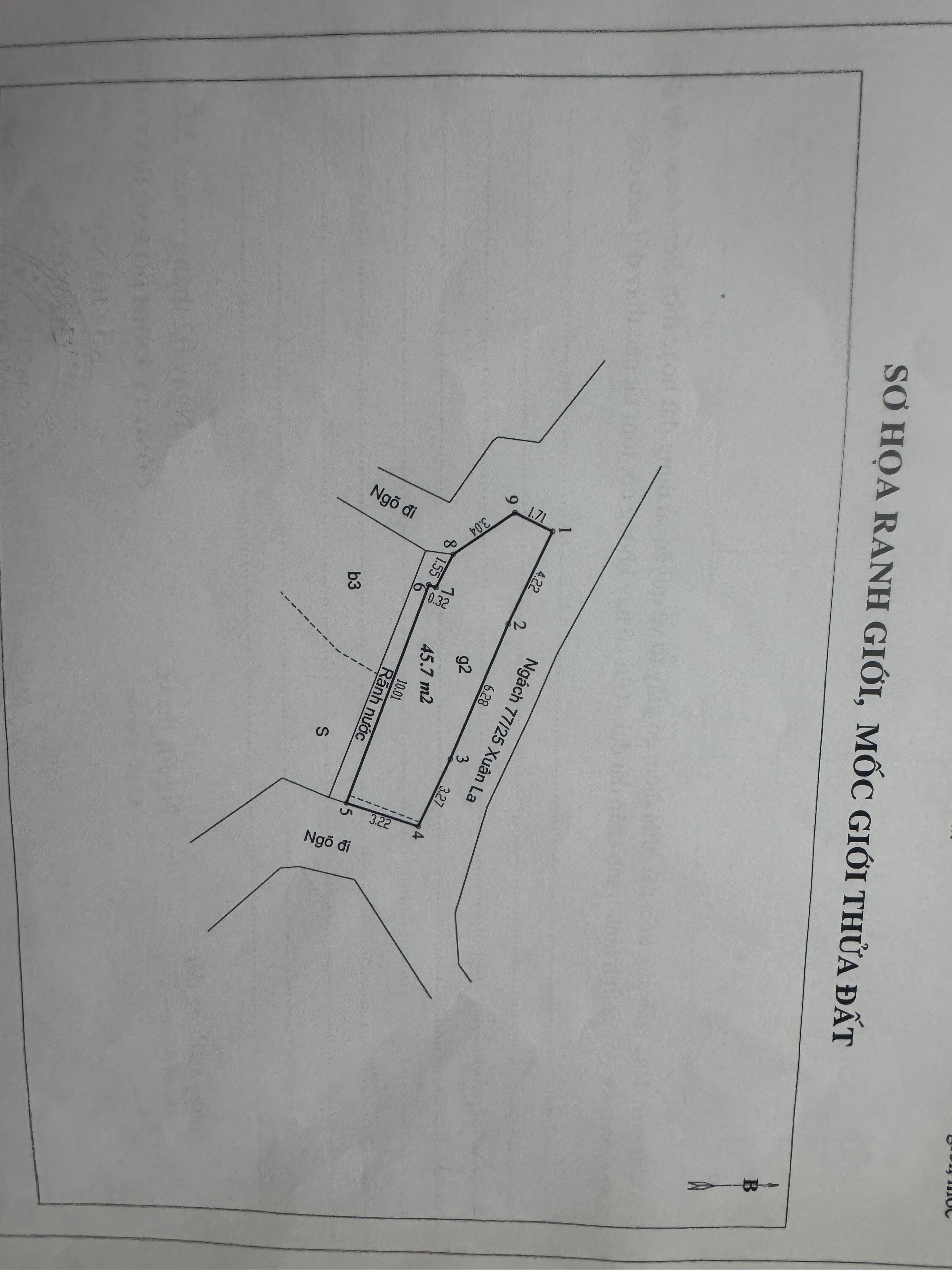 Bán đất nông nghiệp 45m² ngõ 77 Xuân La, vị trí đẹp, giá tốt
