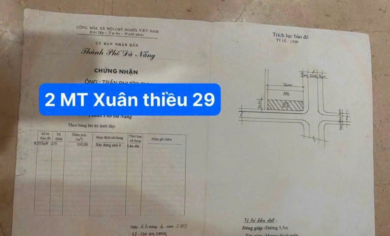 Bán đất lô góc Xuân Thiều 29 - 27 📌📌📌LÀM VIỆC TRỰC TIẾP GIÁ TỐT !!!