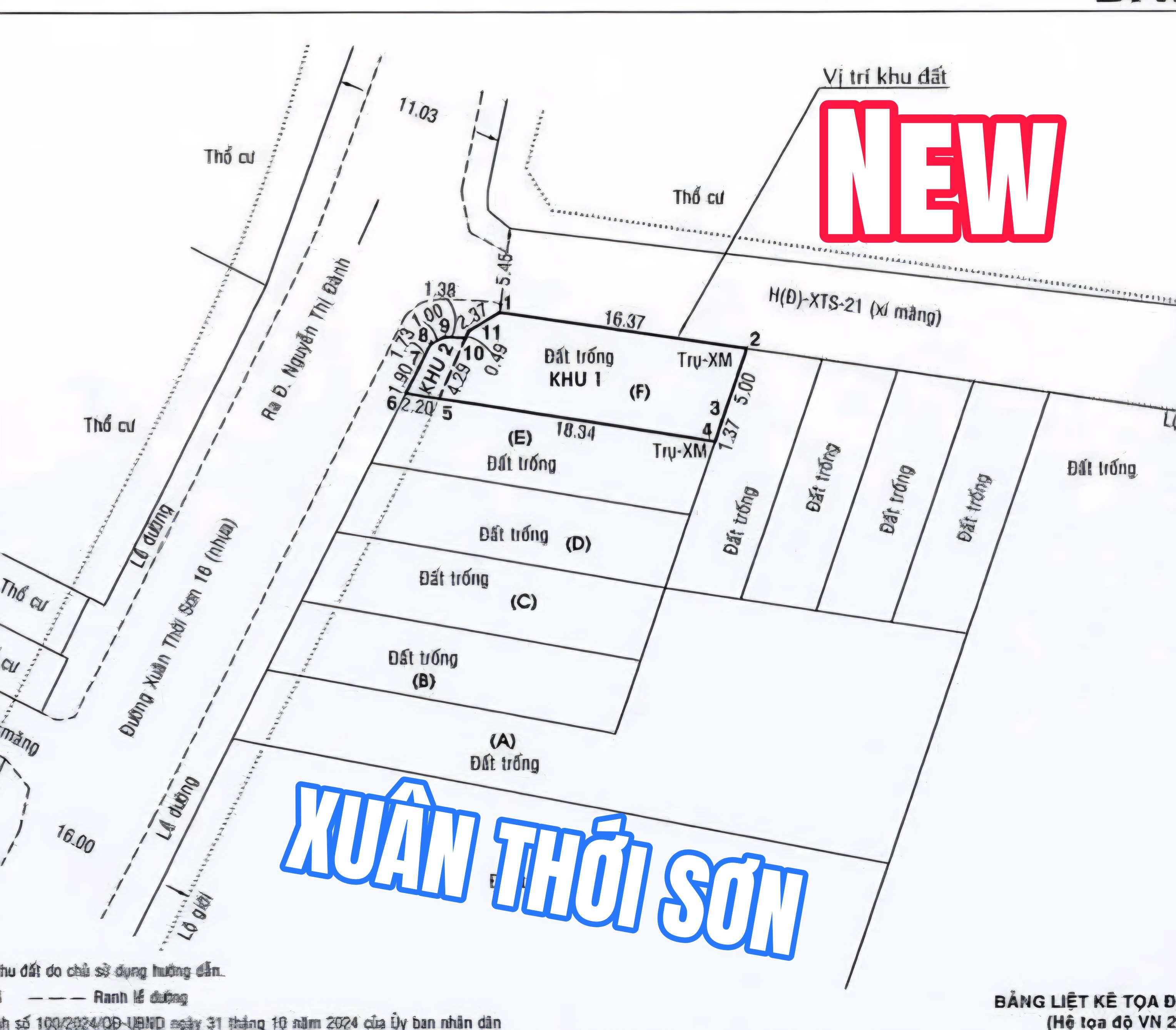 🟥 Đất khu Đồng Bà Canh 6x21-120m² có sẵn 100m² thổ cư Xã Xuân Thới Sơn