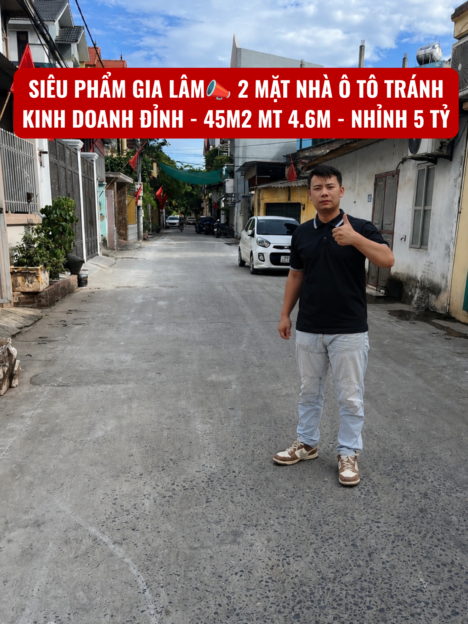 SIÊU PHẨM GIA LÂM📣 2 MẶT NHÀ Ô TÔ TRÁNH - KINH DOANH ĐỈNH - 45M2 MT 4.6M - NHỈNH 5 TỶ