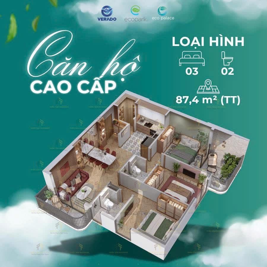 Bán căn hộ 83,3m² tầng 29 góc 2 mặt view, full thổ cư ngang 8m giá 4.8 tỷ tại dự án Ecopalace Phường Buôn Ma Thuột