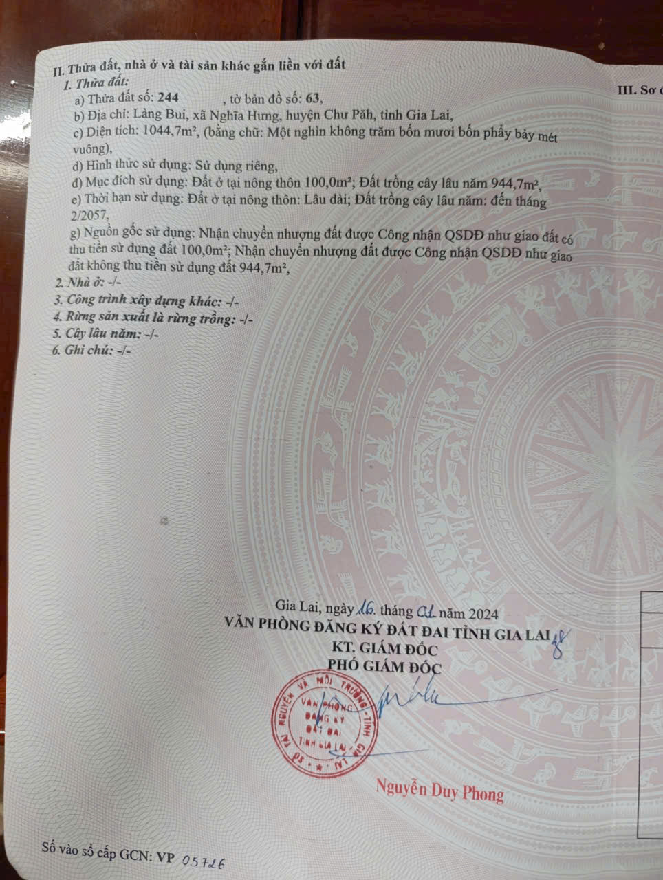 ĐẤT ĐẸP - GIÁ TỐT - Bán GẤP Lô Đất Tiềm Năng Tại Xã Nghĩa Hưng Chư Păh Gia Lai
