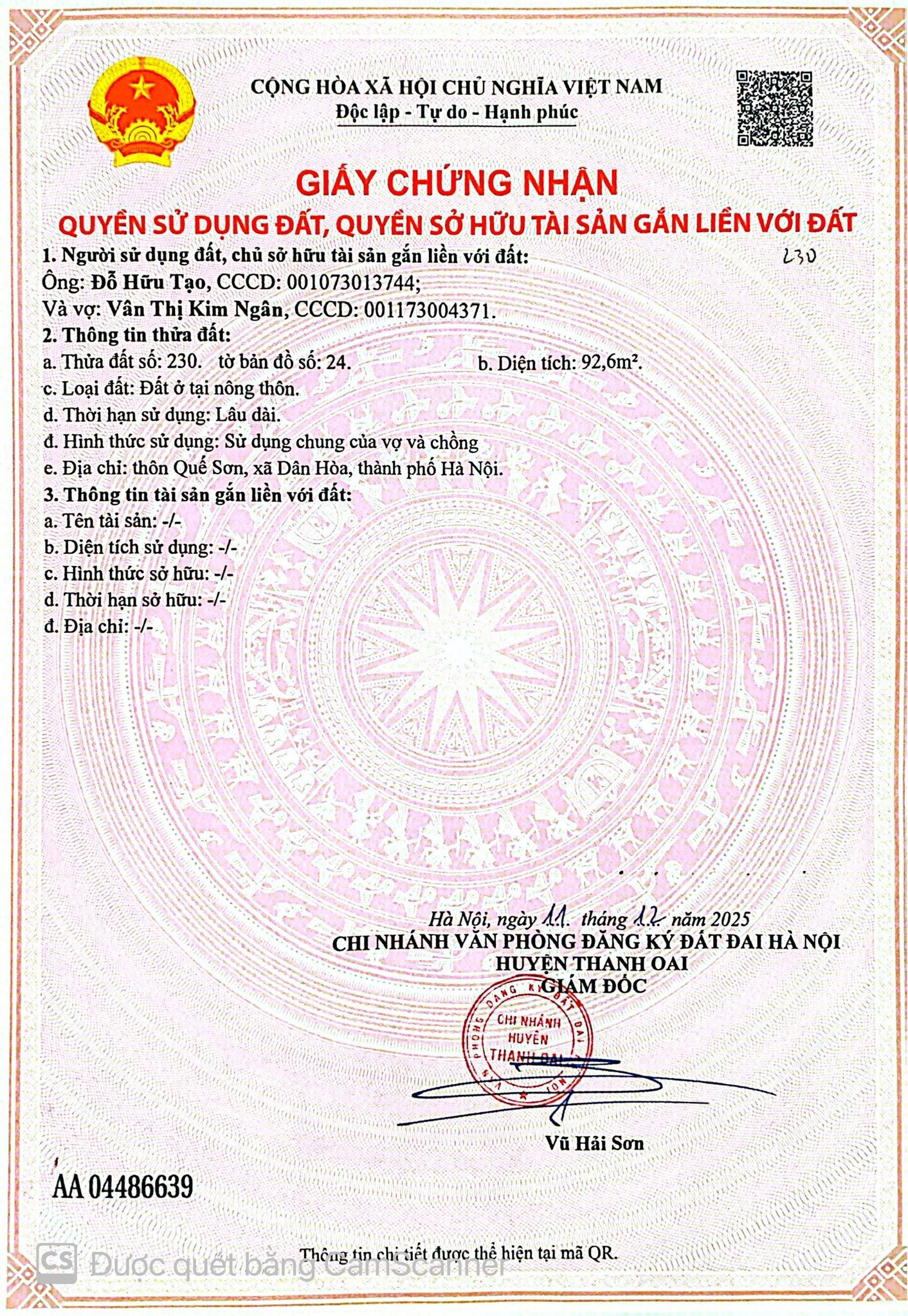 Chính chủ bán  lô mặt hồ Quế Sơn, Tân Ước, vài bước chân ra khu cao tầng, khu Liền kề, Biệt thự của Vin Olympic và gần sân vận động thể thao Olympic:
Dt 92,6m2, MT 5m, đường 5m.
Lh: 0912123030; 0902123030 để được tư vấn giá tốt.