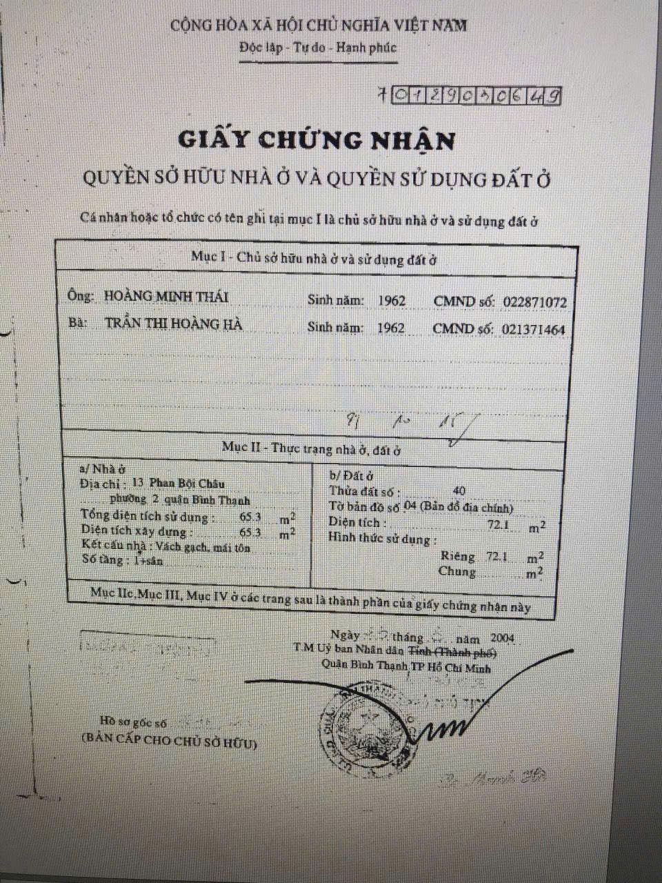 Chính Chủ Bán Nhà Mặt tiền 13 Phan Bội Châu – Giá 22 tỷ