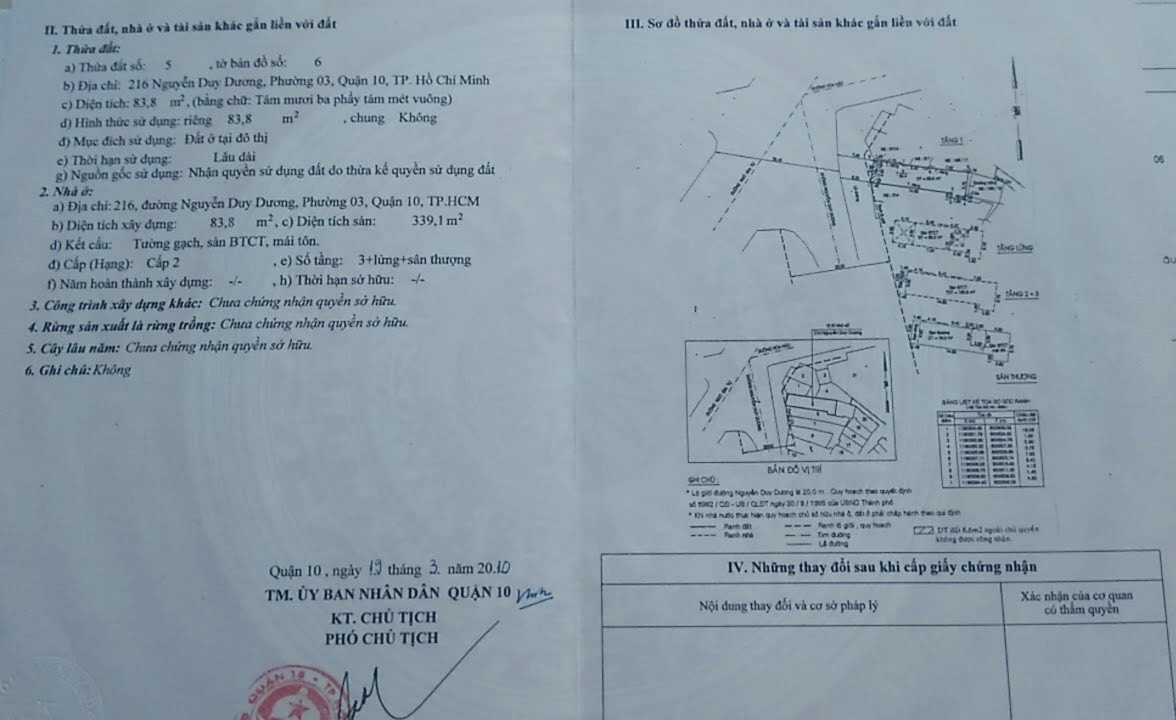 Bán nhà Nguyễn Duy Dương, P3, Q10 – Giá 46 tỷ