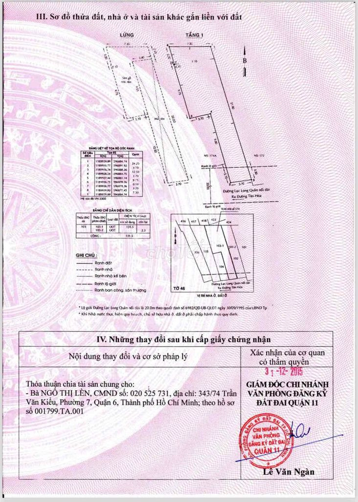 Bán Nhà Mặt Tiền 174 Lạc Long Quân, P3, Q11