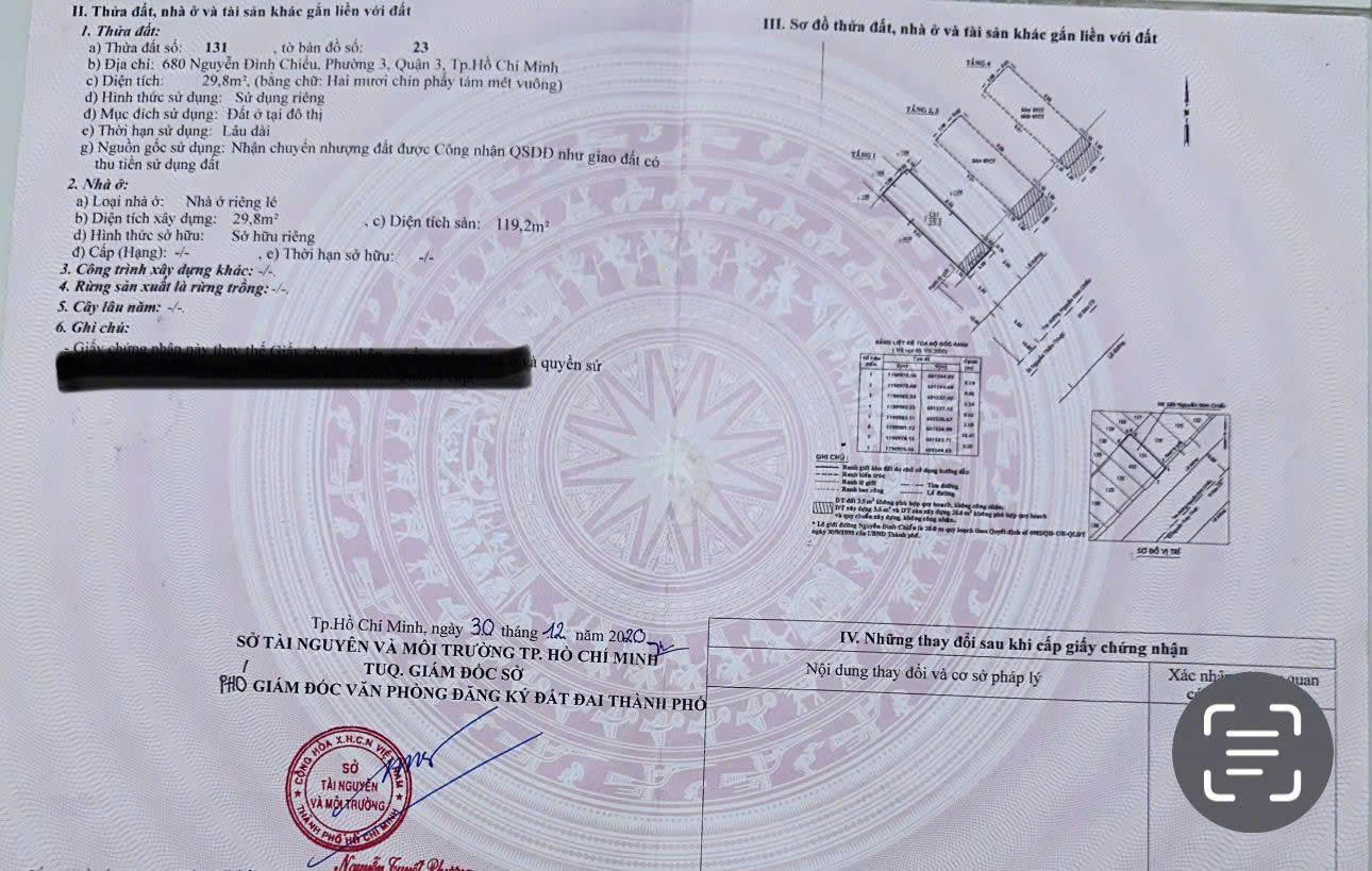 Bán Nhà Mặt Tiền 680-682 Nguyễn Đình Chiểu, P3, Q3