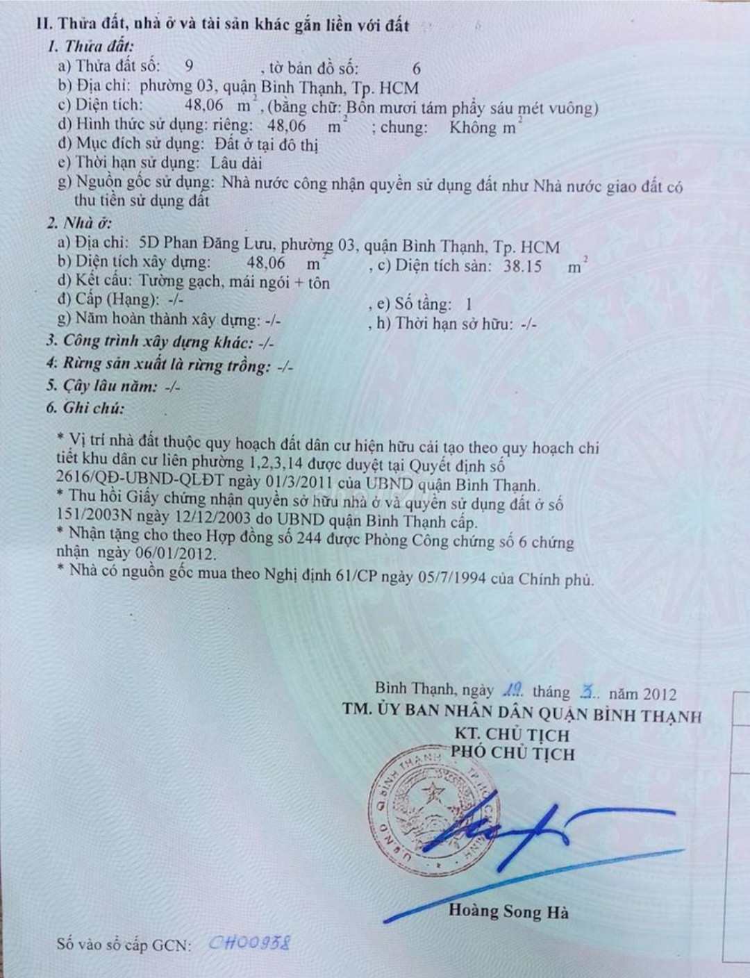 Nhà Đất 5D Phan Đăng Lưu phường 3 Quận Bình Thạnh