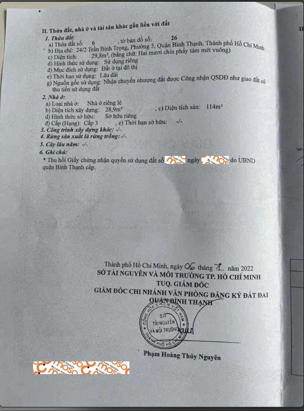 Bán nhà Số 24/2 Trần Bình Trọng, P5, Quận Bình Thạnh - 3,4 tỷ