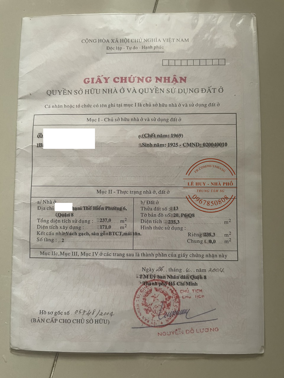 *Đất mặt tiền xây CHDV*
[235,3 m2] 1665 Phạm Thế Hiển_P6 - 15,5ty