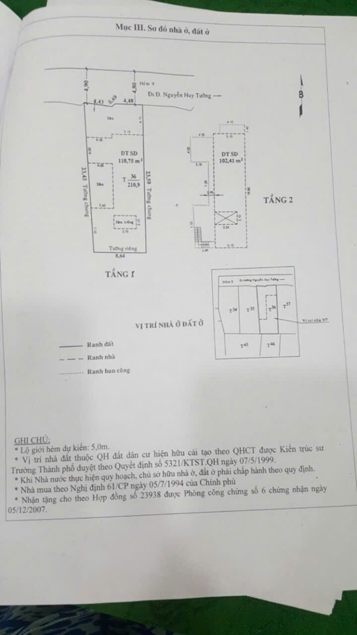 Bán nhà 9/7 Nguyễn Huy Tưởng, P6, Bình Thạnh – Giá 50 tỷ