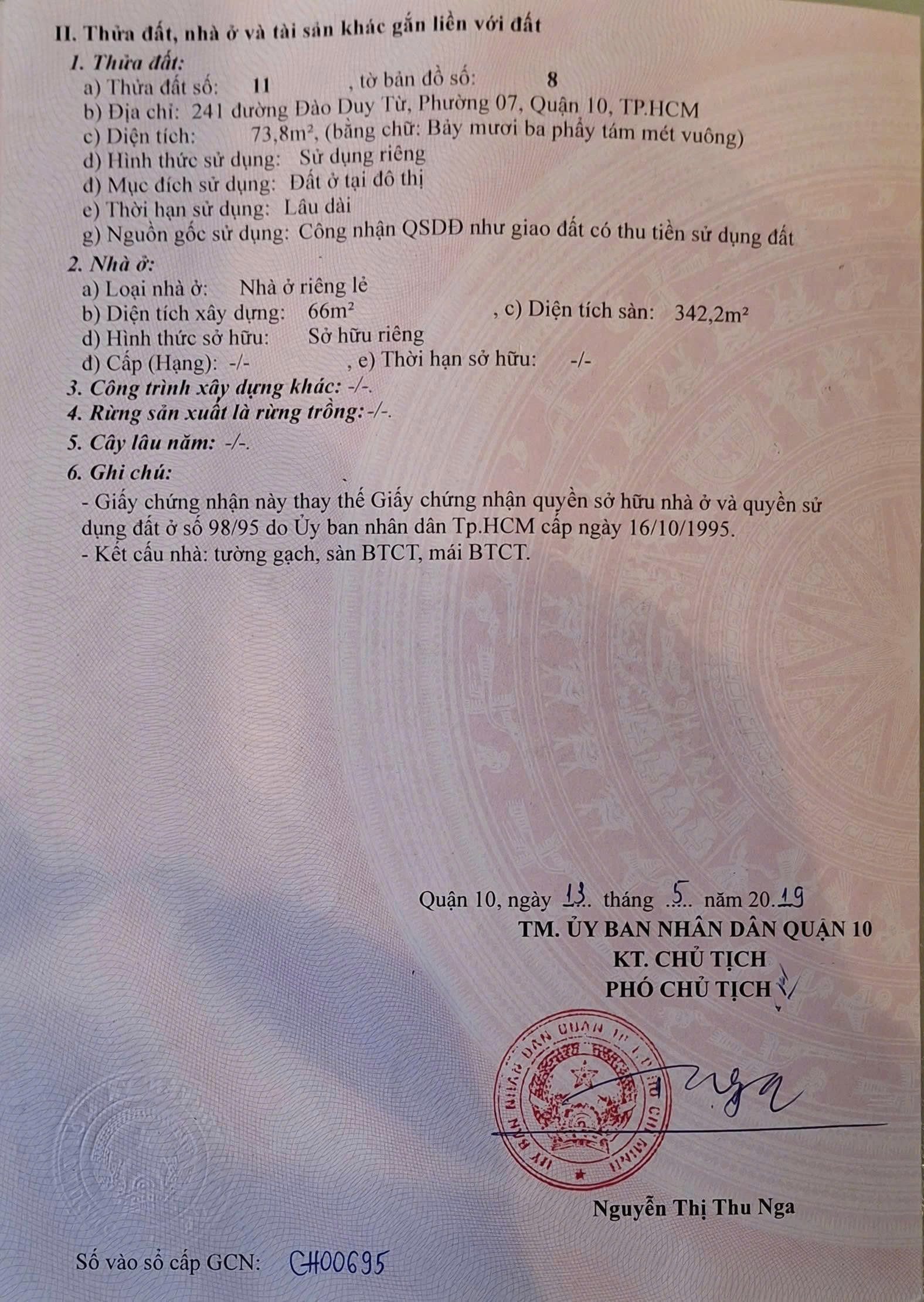 Bán Nhà Mặt tiền 241 Đào Duy Từ – Giá 27,5 tỷ.