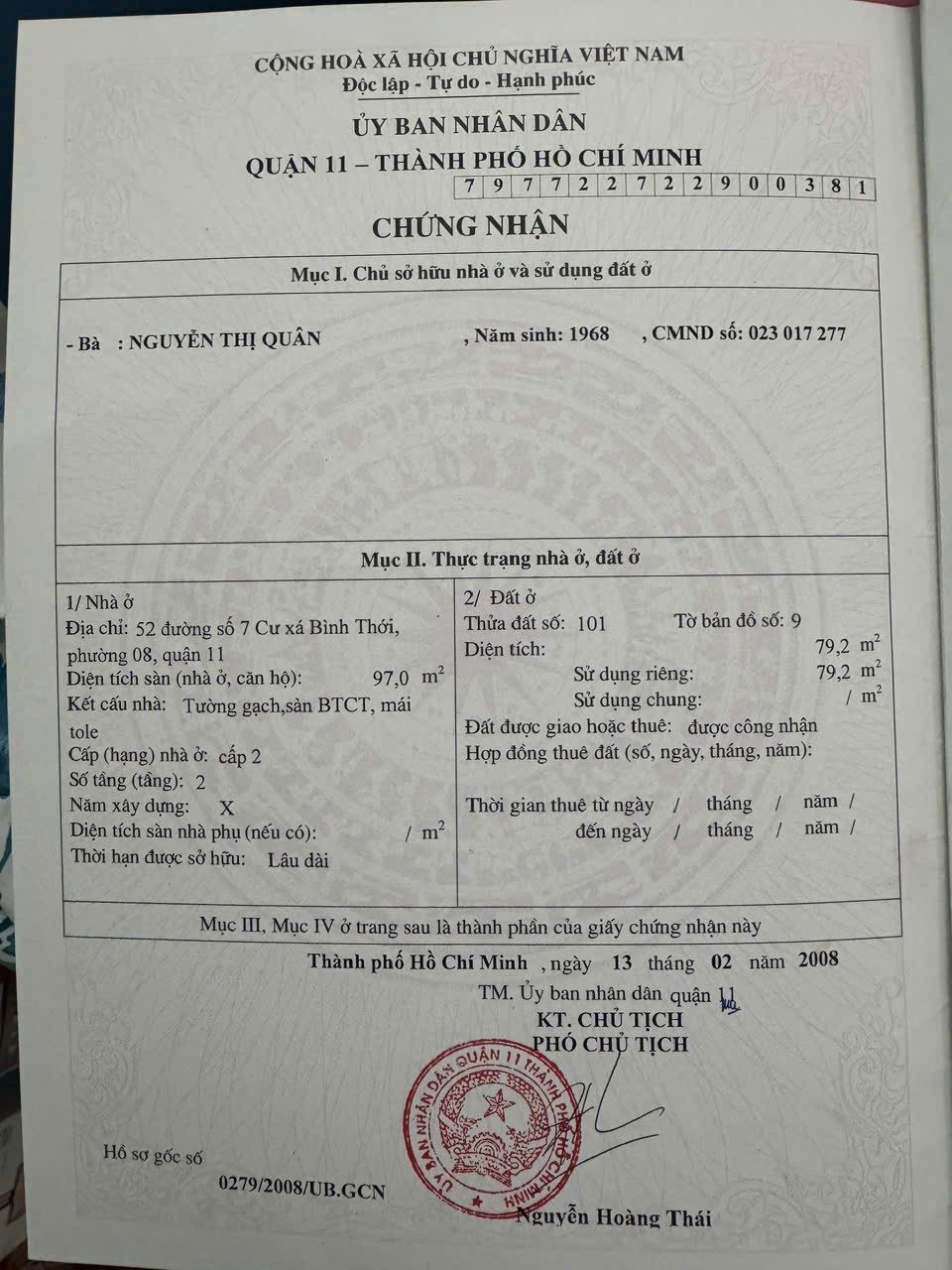 Chính Chủ Bán Nhà Mặt tiền 50-52 Đường Số 7 – Giá 35 tỷ