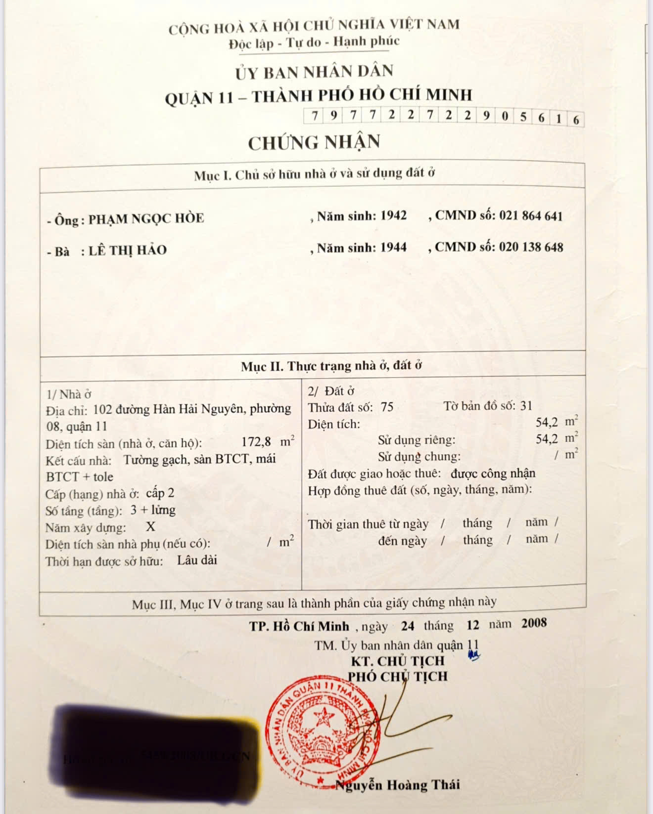 Bán Nhà Mặt Tiền 102 Hàn Hải Nguyên, Phường 8, Quận 11