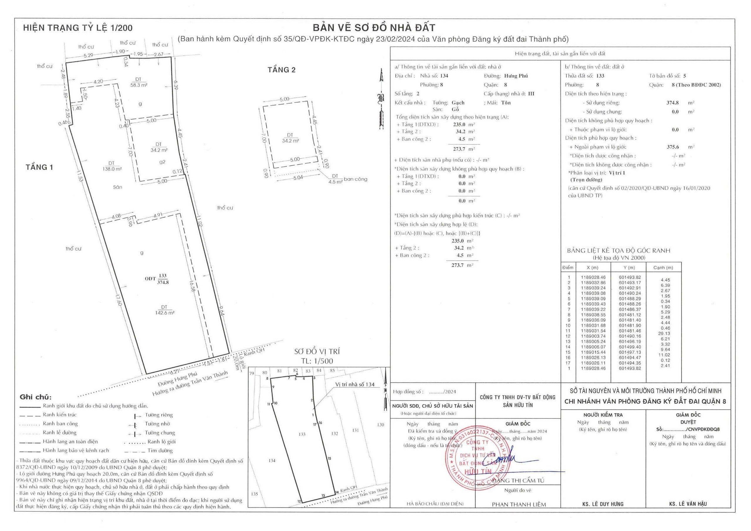 Cần Bán Nhà Mặt tiền 134 Hưng Phú – Giá 66 tỷ