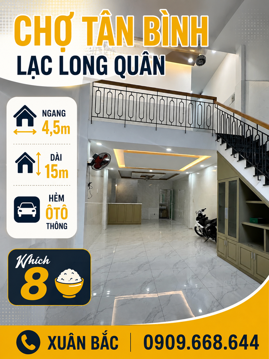 CHỢ TÂN BÌNH - LẠC LONG QUAN 
HẺM 🚘 THÔNG THOÁNG GIÁP Q.10