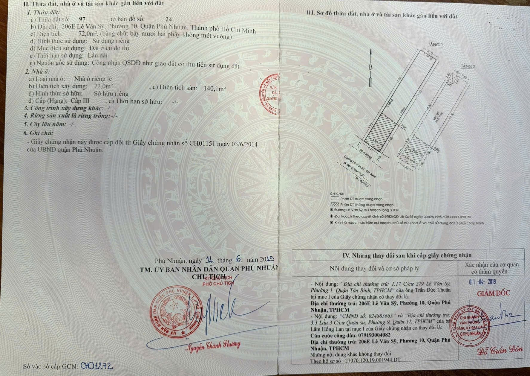 Bán Nhà Mặt Tiền 206E Lê Văn Sỹ, Phường 10, Phú Nhuận