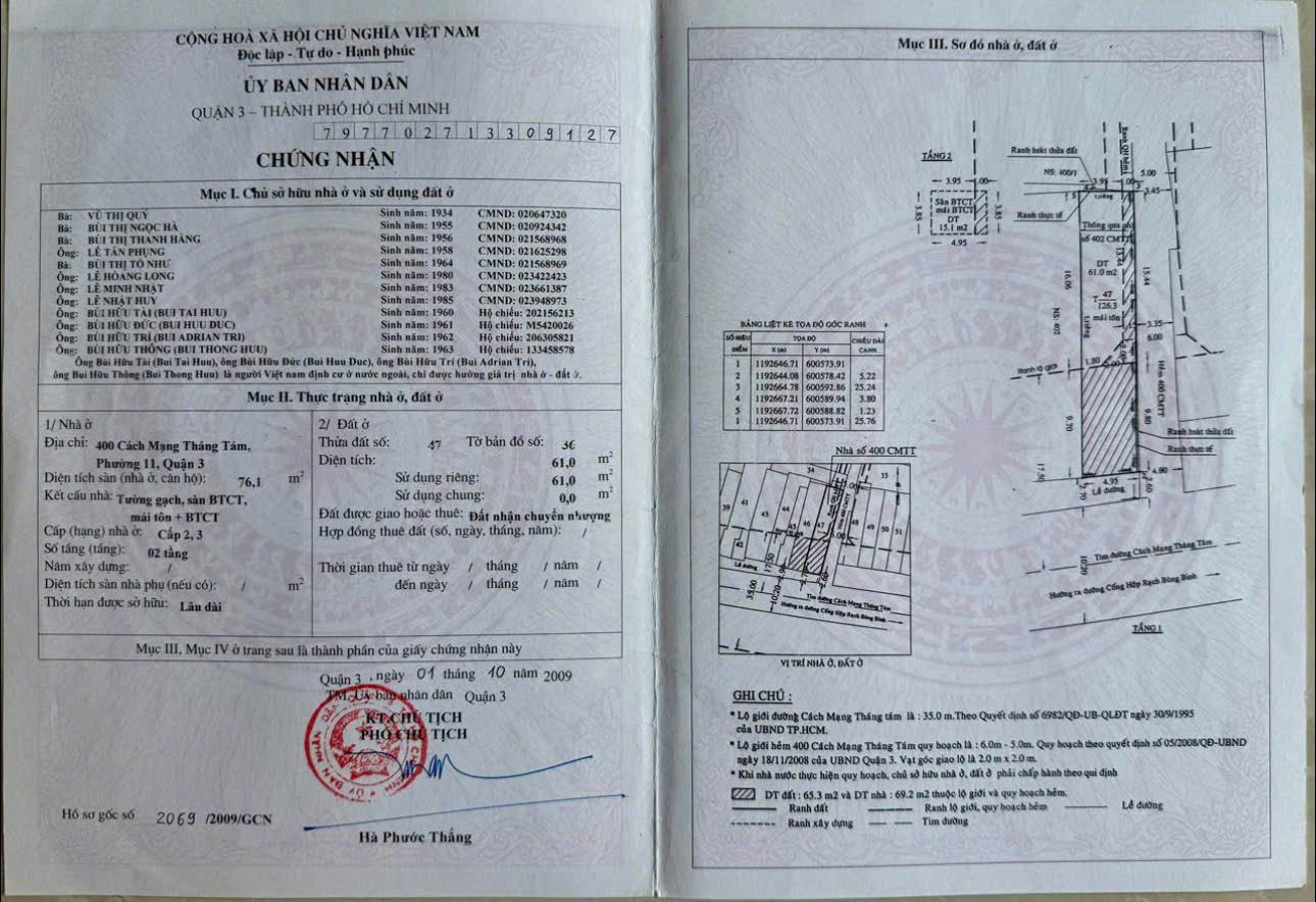 Chính Chủ Bán Nhà Mặt tiền 400-402 CMT8 – Giá 90 tỷ
