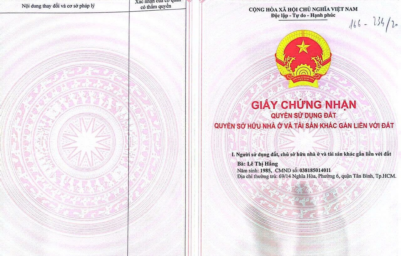 Cần Bán Gấp Nhà Hẻm 457/6 CMT 8
