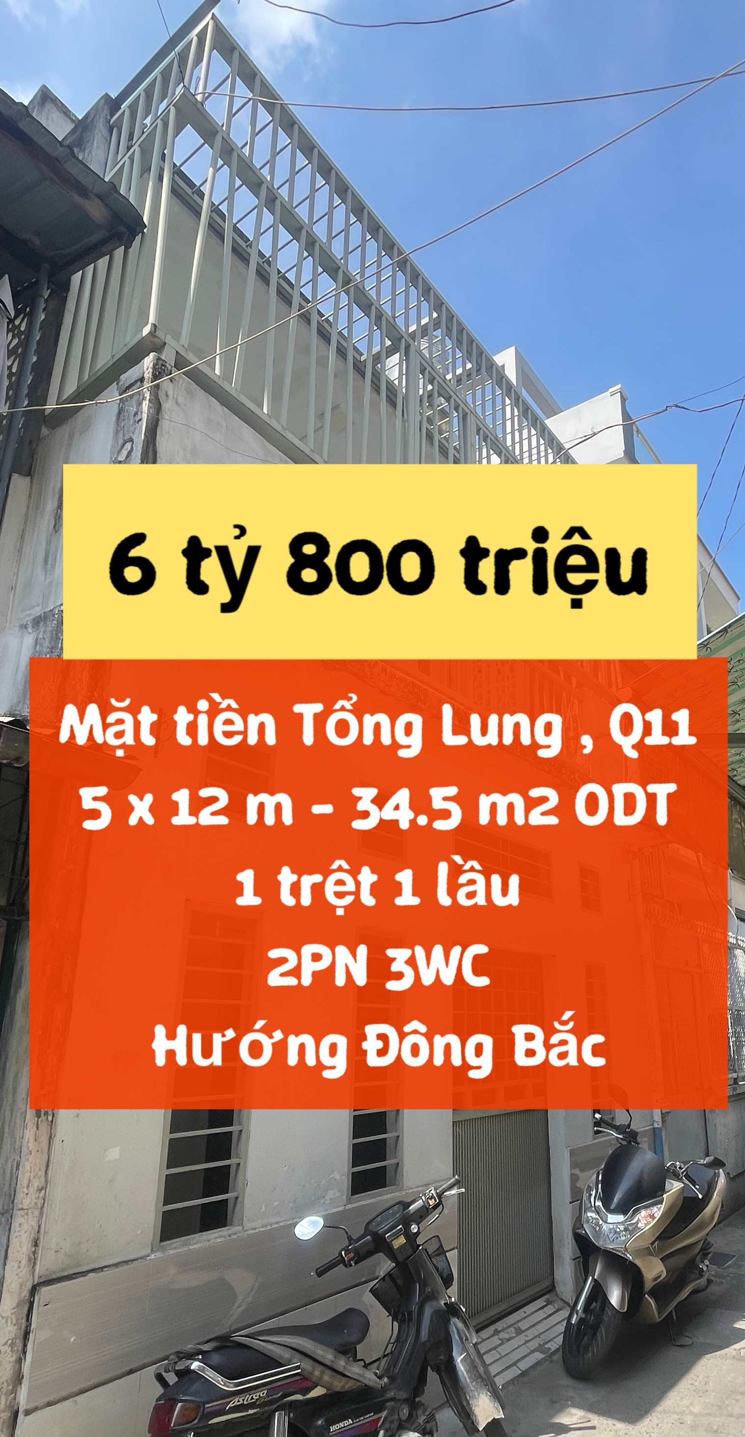 Mặt tiền Tổng Lung giá 6.8 tỷ