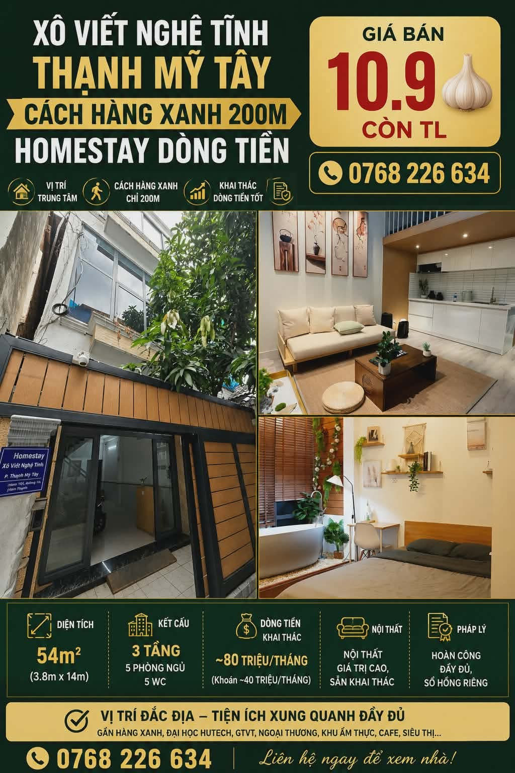 XÔ VIẾT NGHỆ TĨNH, THẠNH MỸ TÂY. CÁCH HÀNG XANH 200M. HOMESTAY DÒNG TIỀN. 💰10.9🧄 CÒN TL